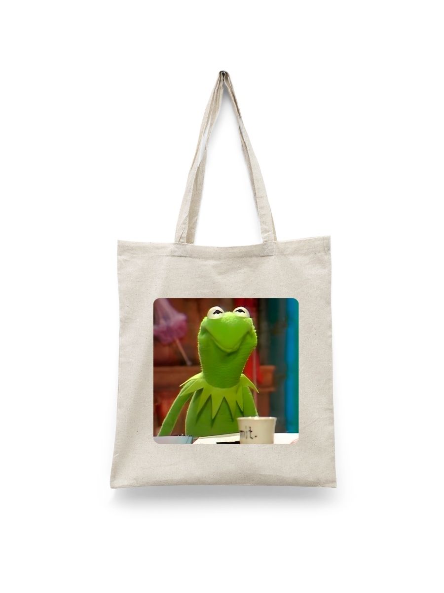 

Шоппер унисекс Каждому Своё Лягушонок Кермит/Kermit the Frog PRKR8, белый, Лягушонок Кермит/Kermit the Frog PRKR8