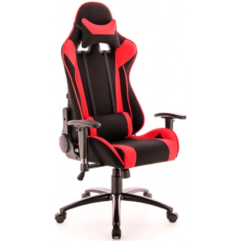фото Офисное кресло everprof lotus s4 ткань чёрный с красным