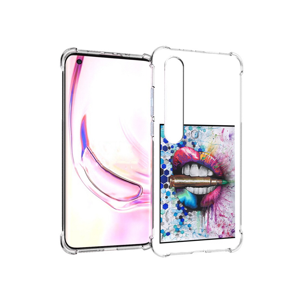 

Чехол MyPads Tocco для Xiaomi Mi 10 Pro разноцветные губы с пулей (PT144585.295.571), Прозрачный, Tocco