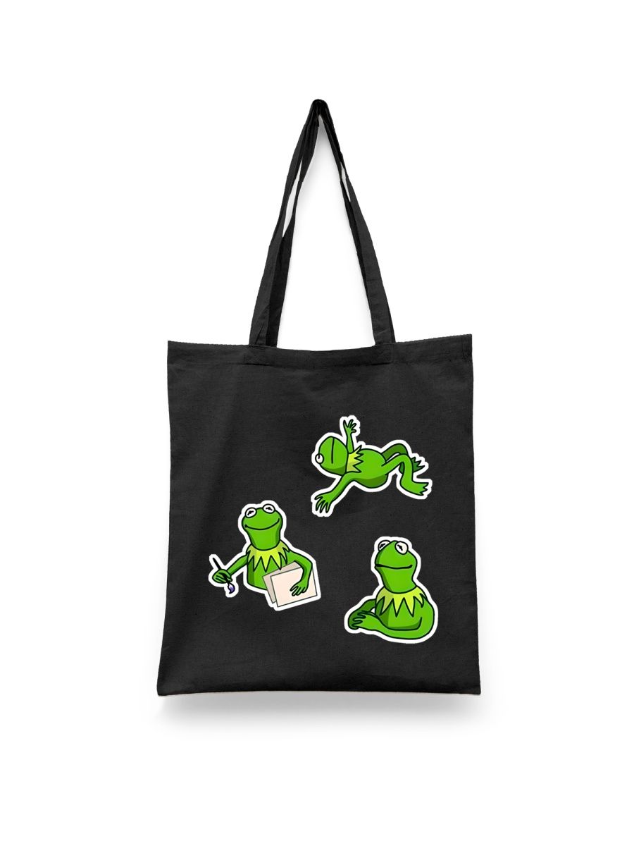 

Шоппер унисекс Каждому Своё Лягушонок Кермит/Kermit the Frog PRKR5, черный, Лягушонок Кермит/Kermit the Frog PRKR5