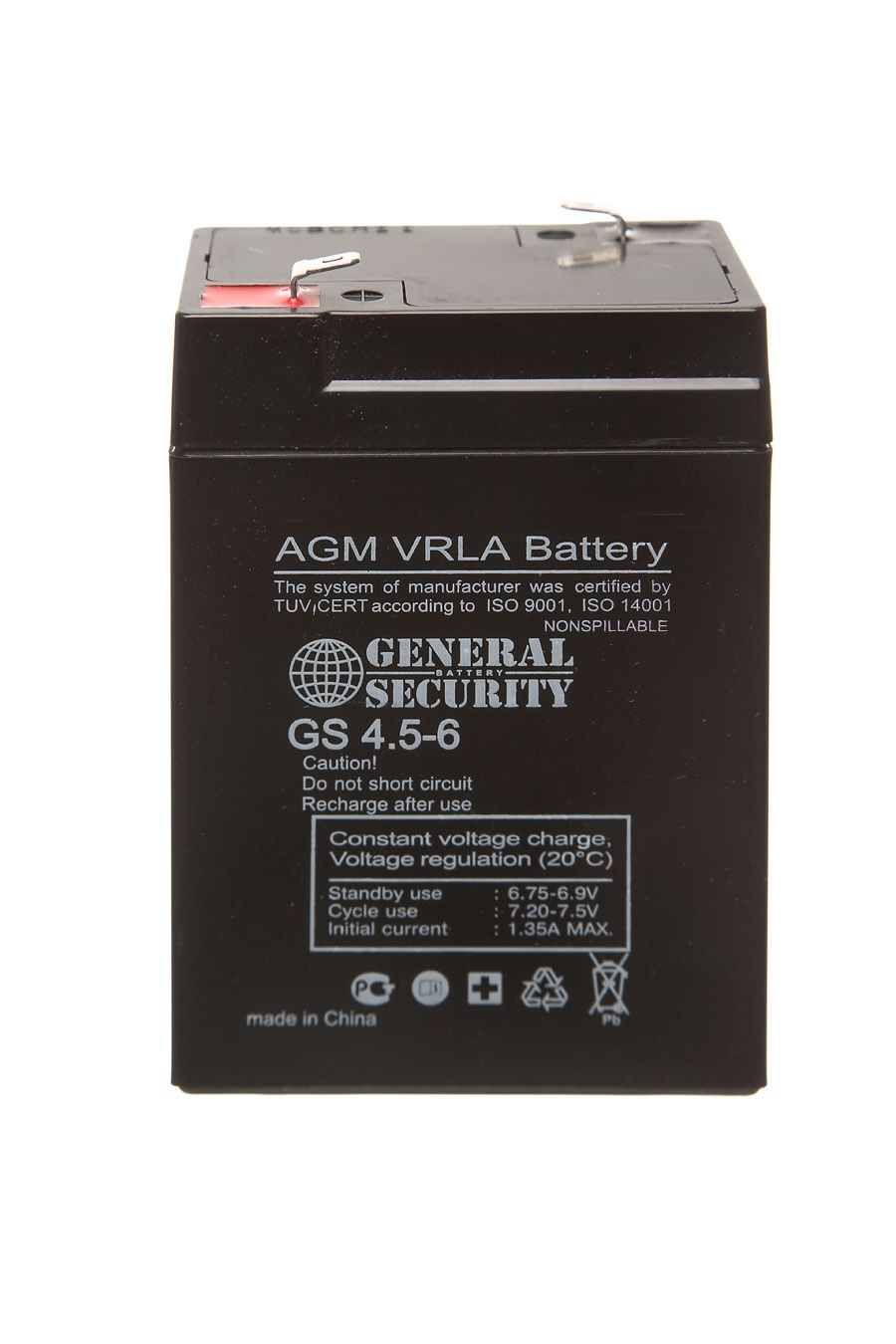 фото Аккумулятор для ибп general security gs 4.5-6 ( 6в 4.5ач / 6v 4.5ah)