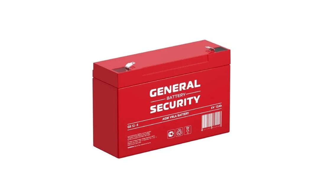 Свинцово-кислотный аккумулятор General Security GS 12-6 6 В 12 Ач