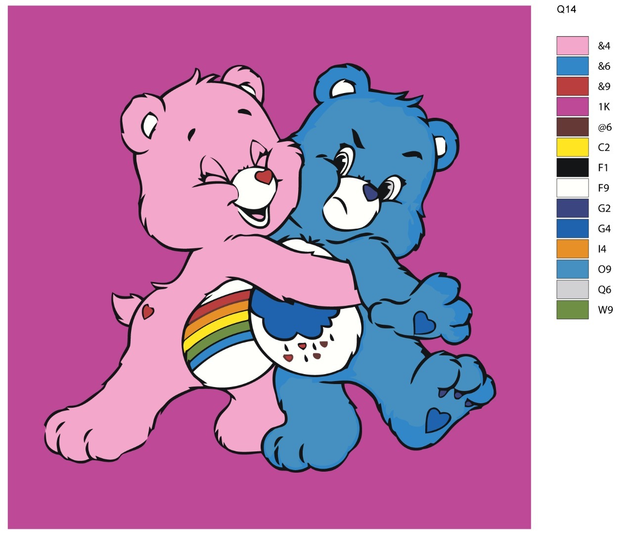 

Картина по номерам BRUSHES-PAINTS Q14, Мишки обнимаются