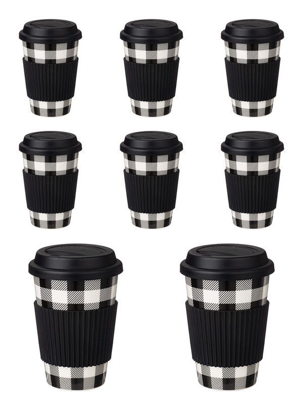 

Набор кружек 8 шт Lefard Coffemania с силиконовой крышкой ободком 390 мл 260-647