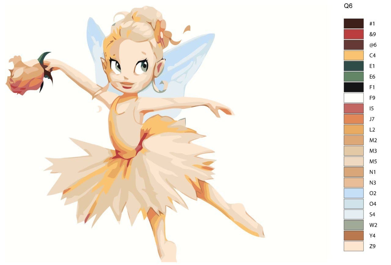 

Картина по номерам BRUSHES-PAINTS Q6, Фея балерина