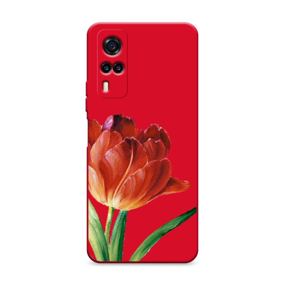 

Чехол Awog на Vivo Y31/Y53s 4G "Красный тюльпан"