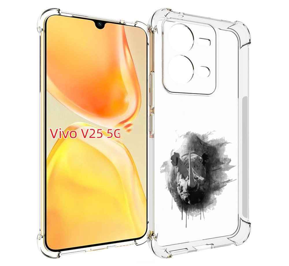 

Чехол MyPads носорог для Vivo V25 5G / V25e, Прозрачный, Tocco