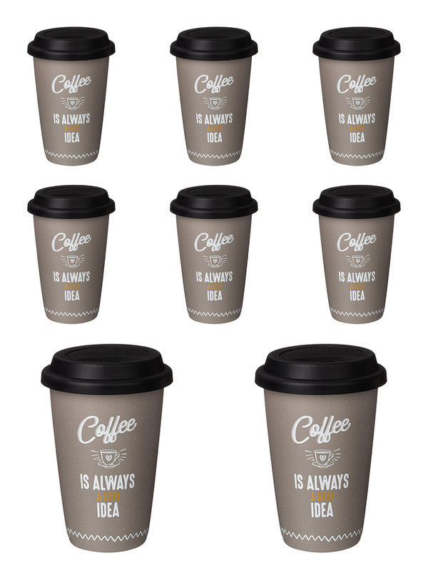 

Набор кружек 8 шт Lefard Coffemania с силиконовой крышкой 390 мл 260-651