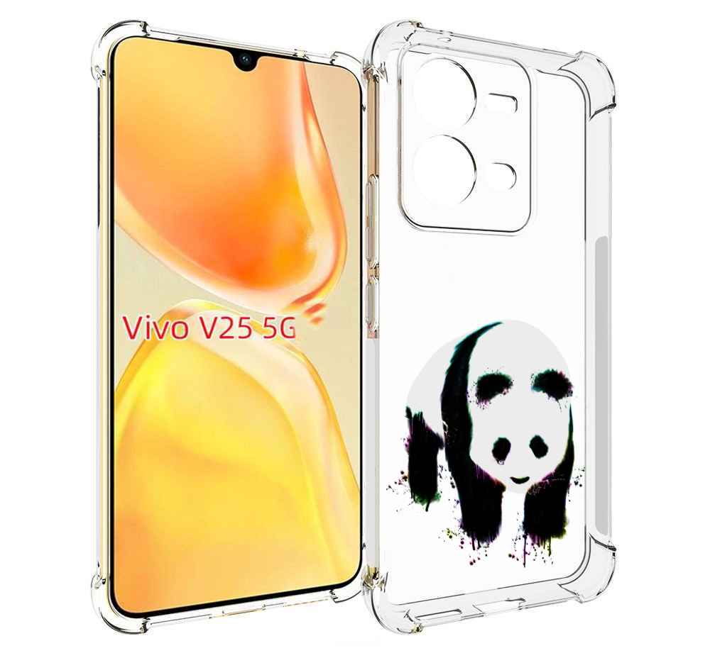 

Чехол MyPads панда в акварели для Vivo V25 5G / V25e, Прозрачный, Tocco