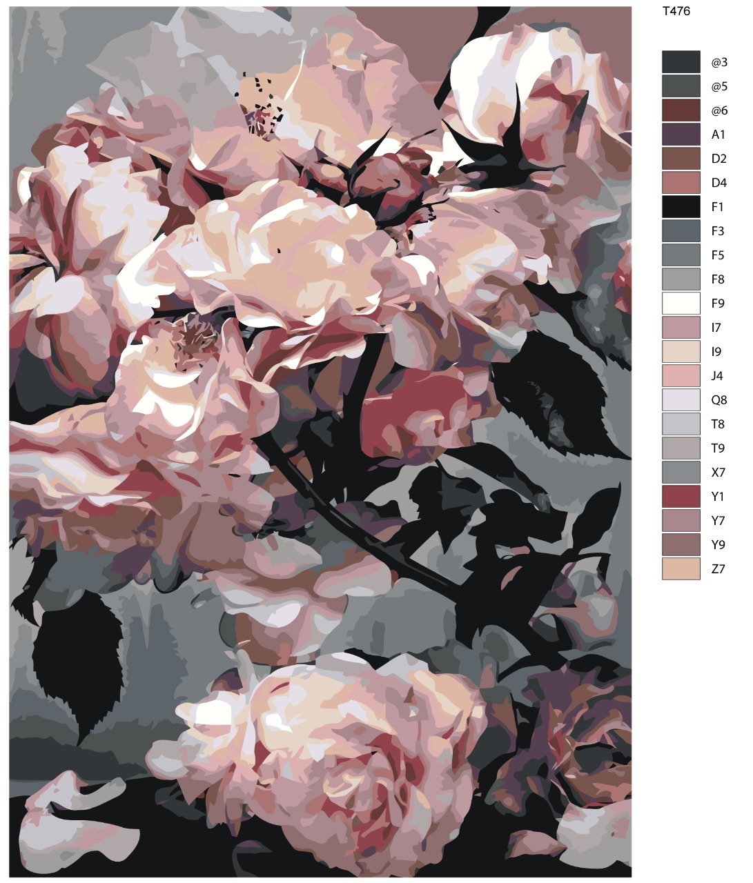 

Картина по номерам BRUSHES-PAINTS T476, Кустовые розы