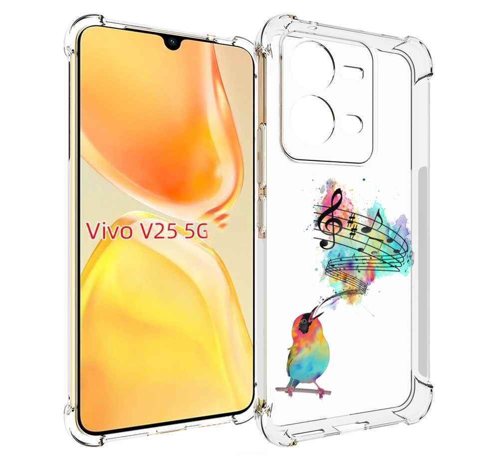 

Чехол MyPads певчая птичка для Vivo V25 5G / V25e, Прозрачный, Tocco