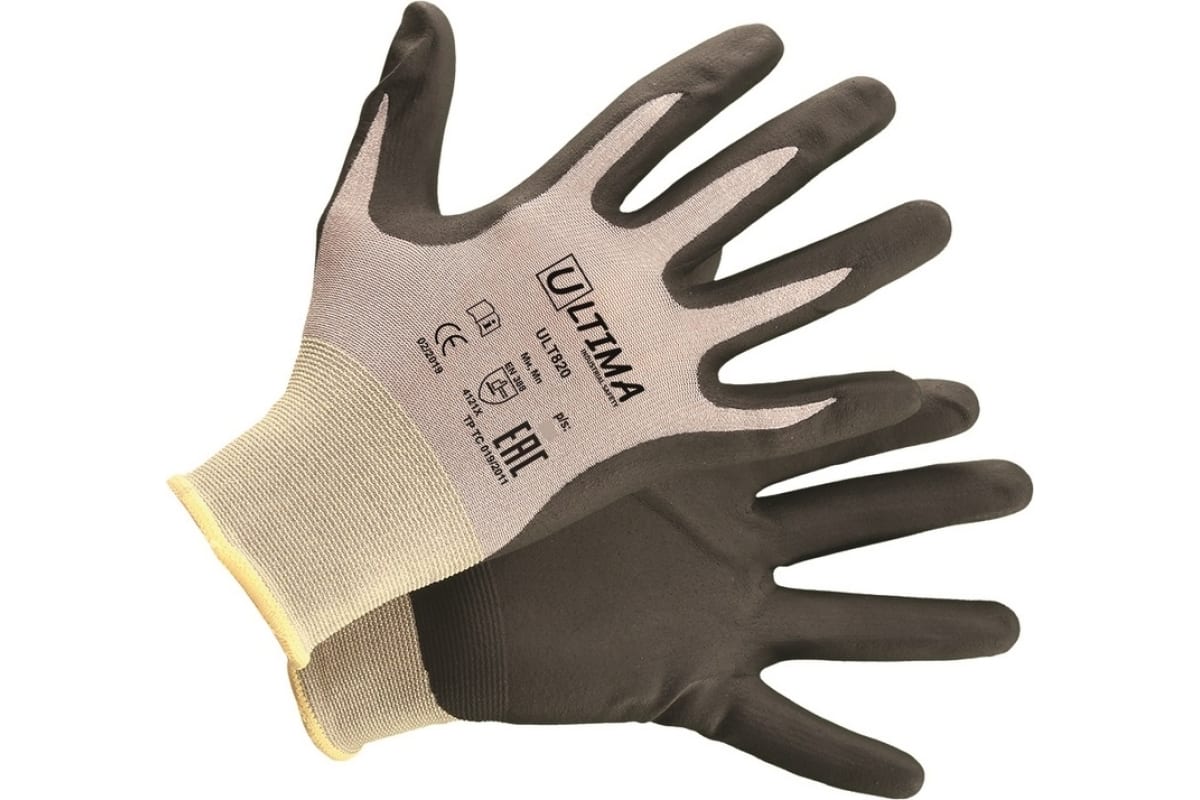 фото Ultima перчатки из смесовой пряжи с покр. из полимерполиуретана ult820/xl