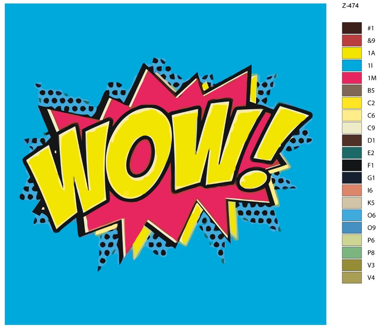 

Картина по номерам BRUSHES-PAINTS Z-474, Поп-арт Wow