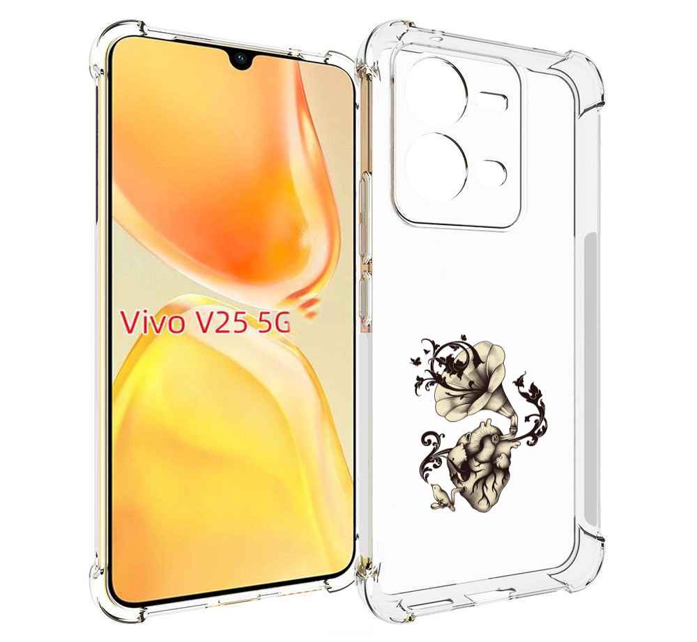 

Чехол MyPads Граммофон для Vivo V25 5G / V25e, Прозрачный, Tocco