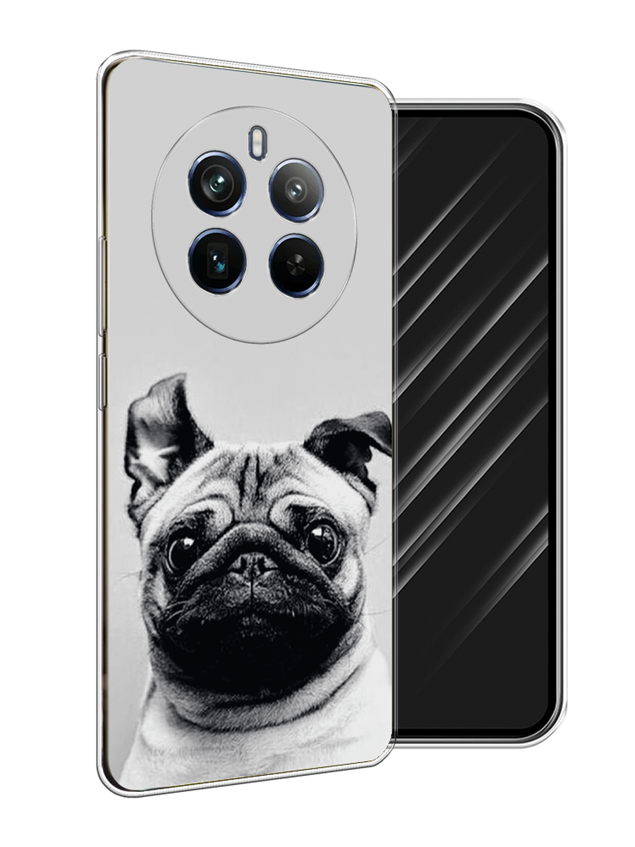 

Чехол Awog на Realme 12+ "Ушастый мопс", Серый, 2516350-1