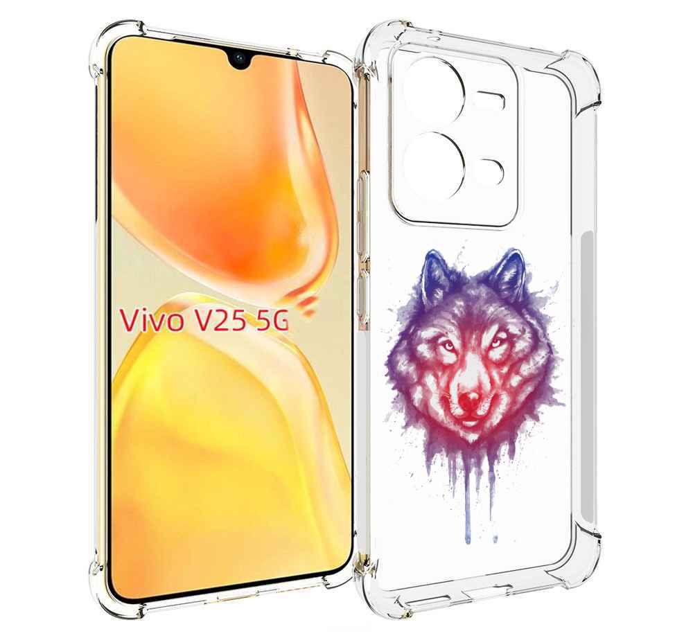 

Чехол MyPads пушистый волк для Vivo V25 5G / V25e, Прозрачный, Tocco