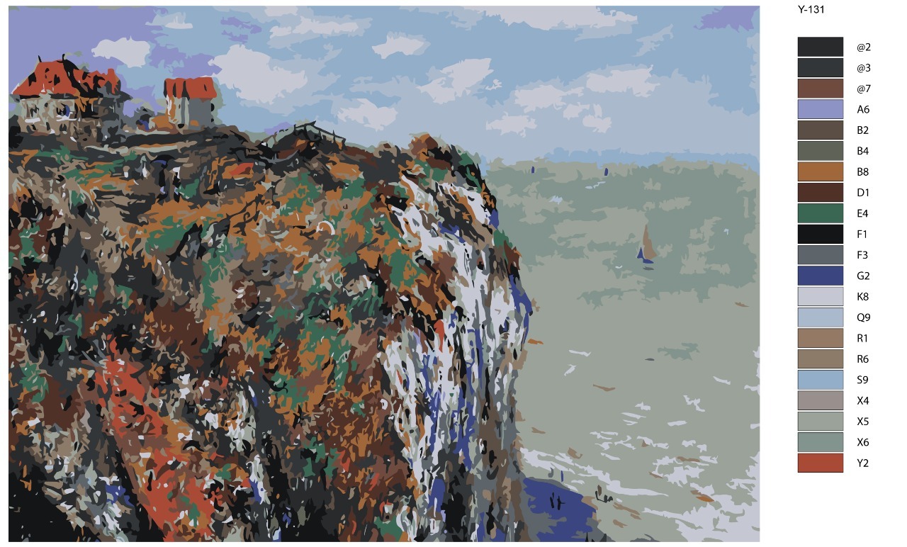 

Картина по номерам BRUSHES-PAINTS Y-131, Клод Моне - утес вблизи Дьеппа