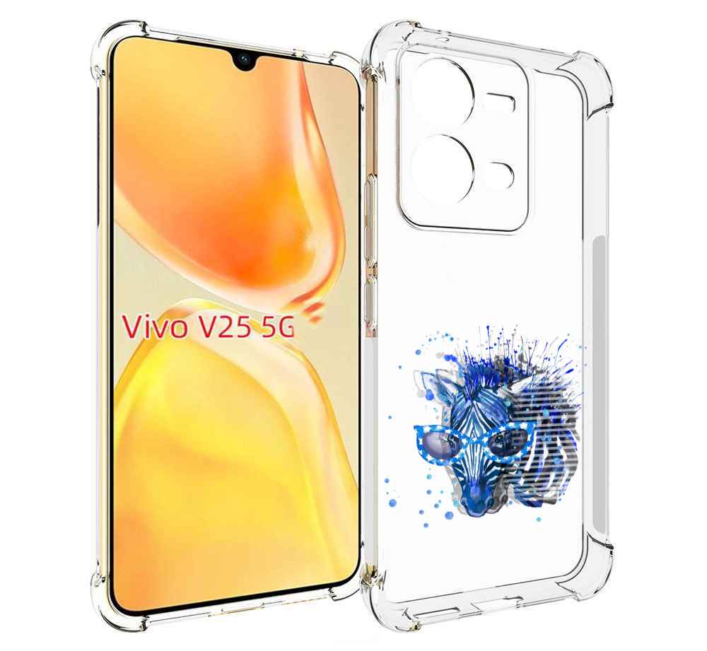 

Чехол MyPads расплывчатая зебра для Vivo V25 5G / V25e, Прозрачный, Tocco