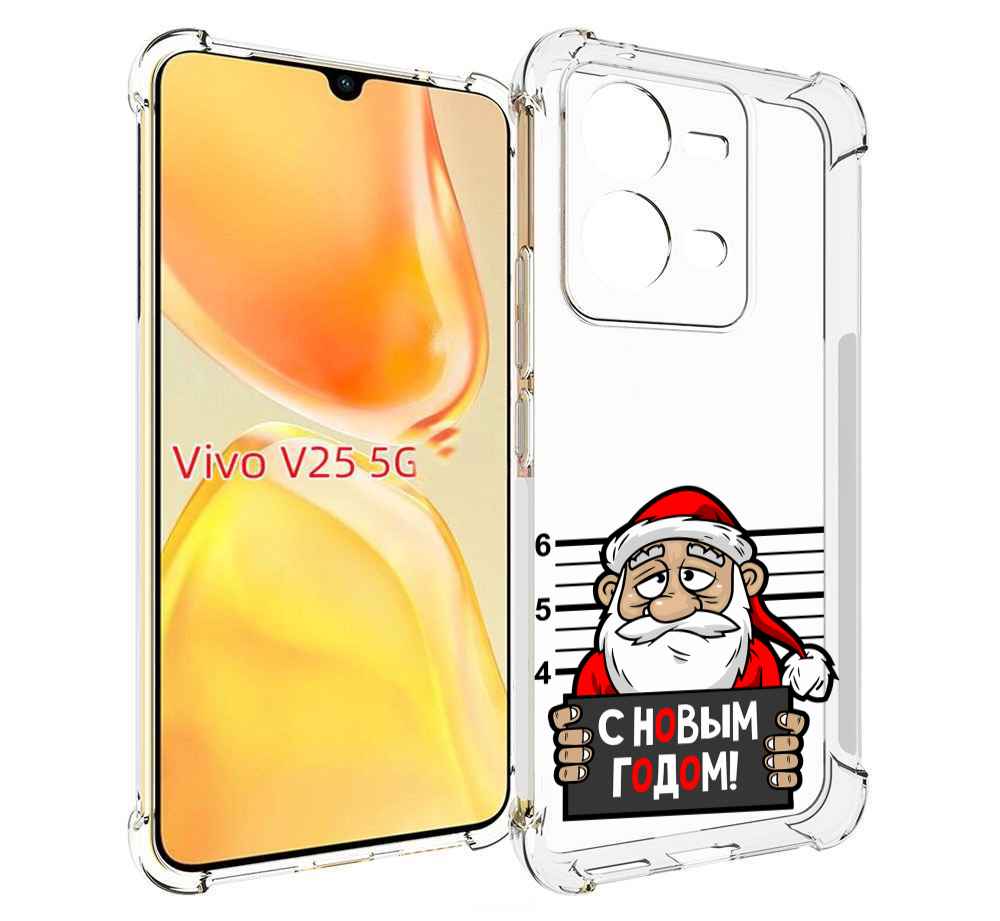 

Чехол MyPads ДМ с новым годом заключенный для Vivo V25 5G / V25e, Прозрачный, Tocco