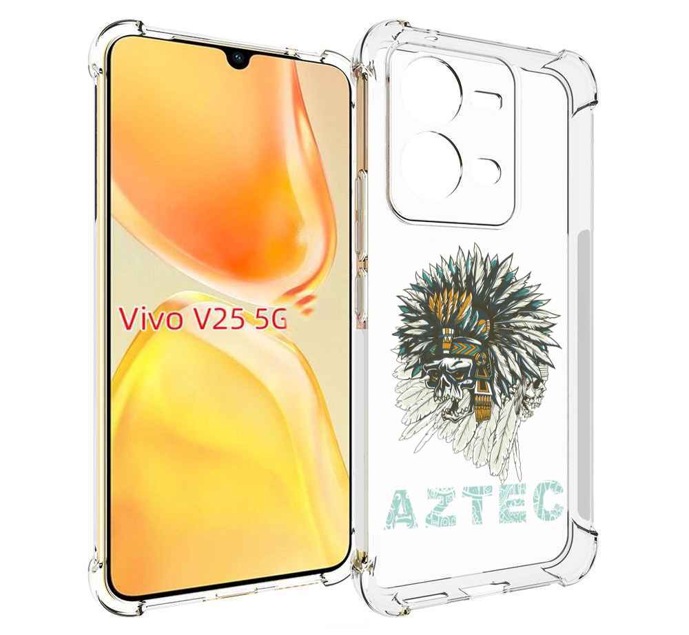 

Чехол MyPads скелет индеец для Vivo V25 5G / V25e, Прозрачный, Tocco