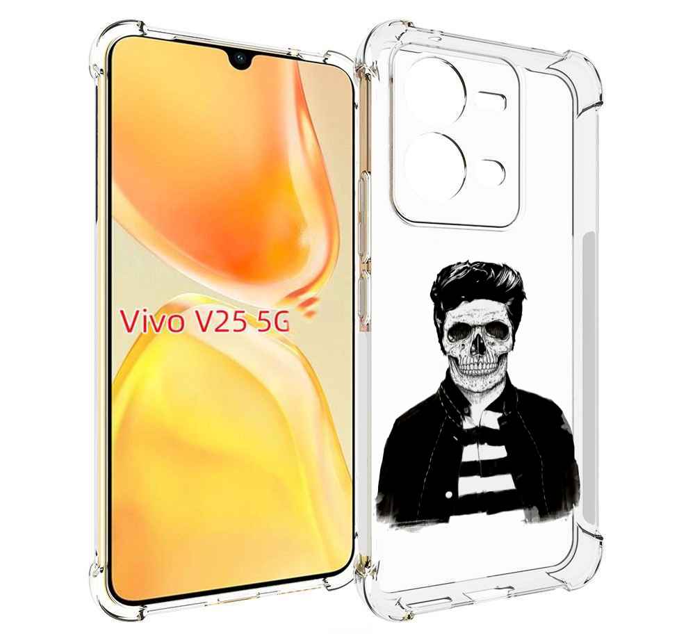 

Чехол MyPads скелет для Vivo V25 5G / V25e, Прозрачный, Tocco