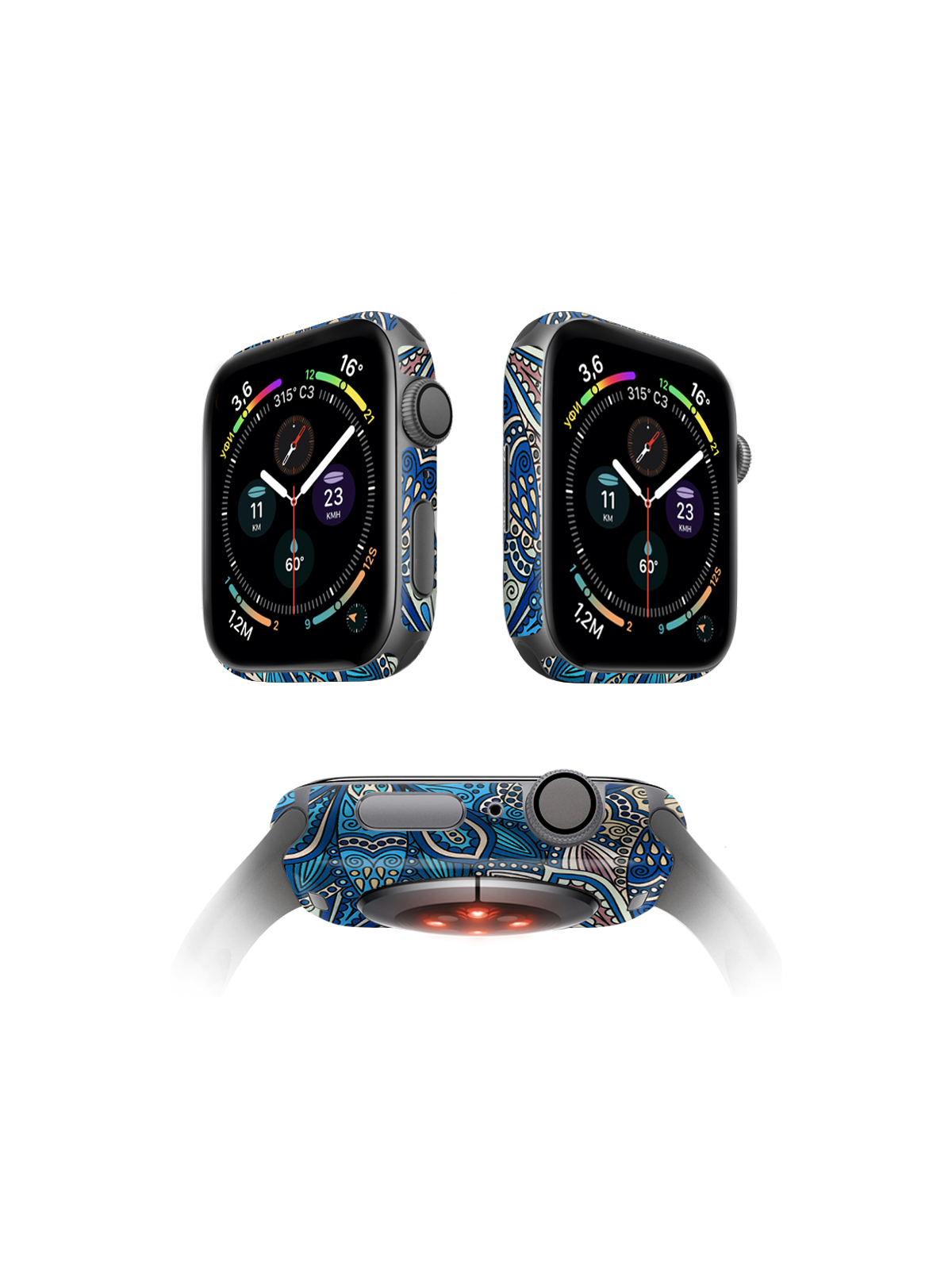 

Защитная пленка MOCOLL для корпуса Apple Watch серия 7 41mm (2шт) Богемный узор Флораль