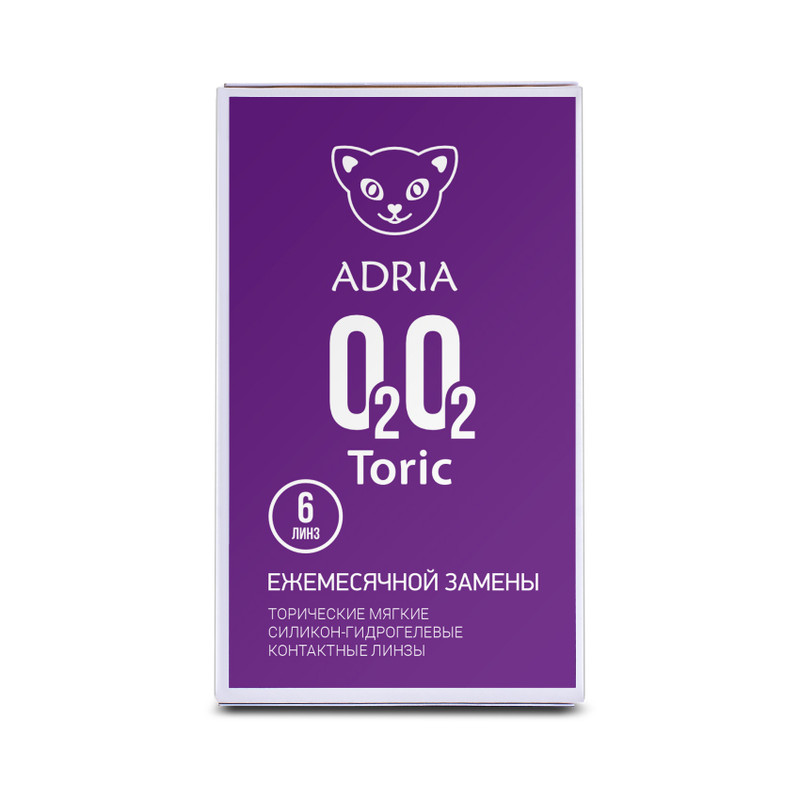 фото Контактные линзы adria o2o2 toric 6 линз r 8,6 -0,00