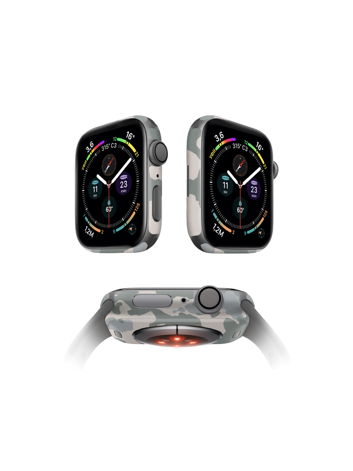 

Защитная пленка MOCOLL для корпуса Apple Watch серия 7 41mm (2шт) Хаки Серый