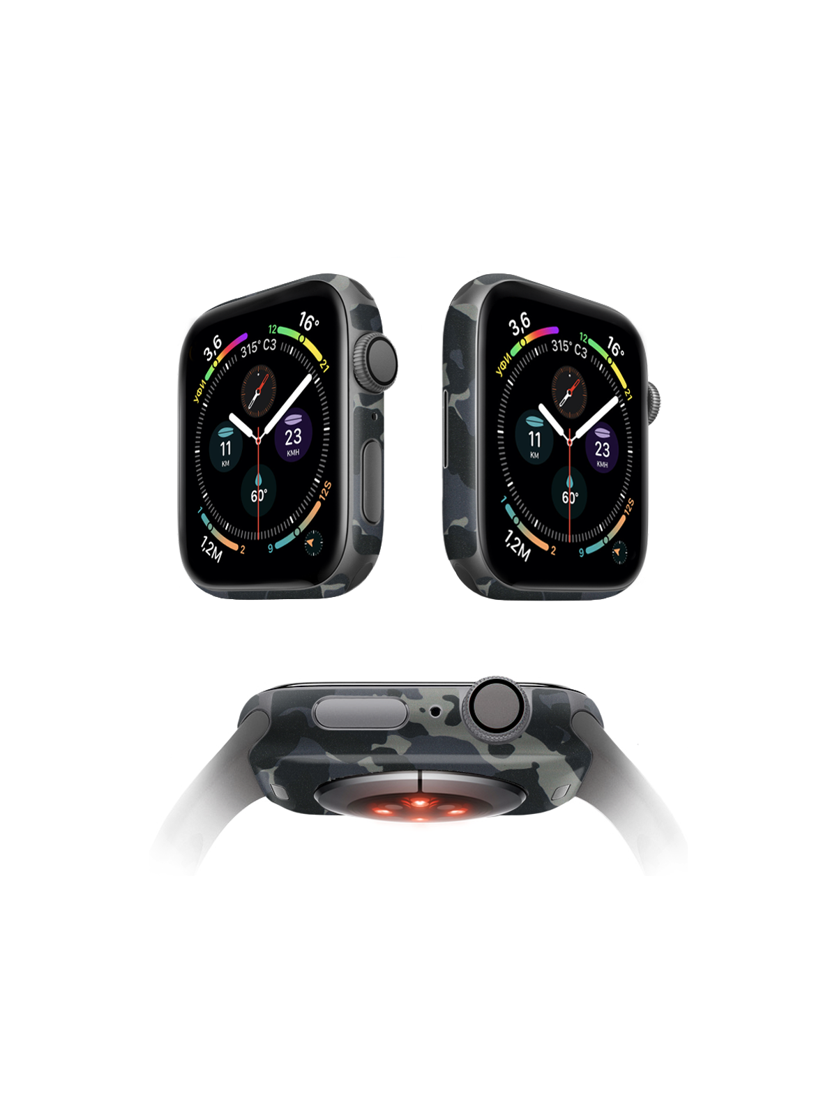 

Защитная пленка MOCOLL для корпуса Apple Watch серия 7 41mm (2шт) Хаки Черный