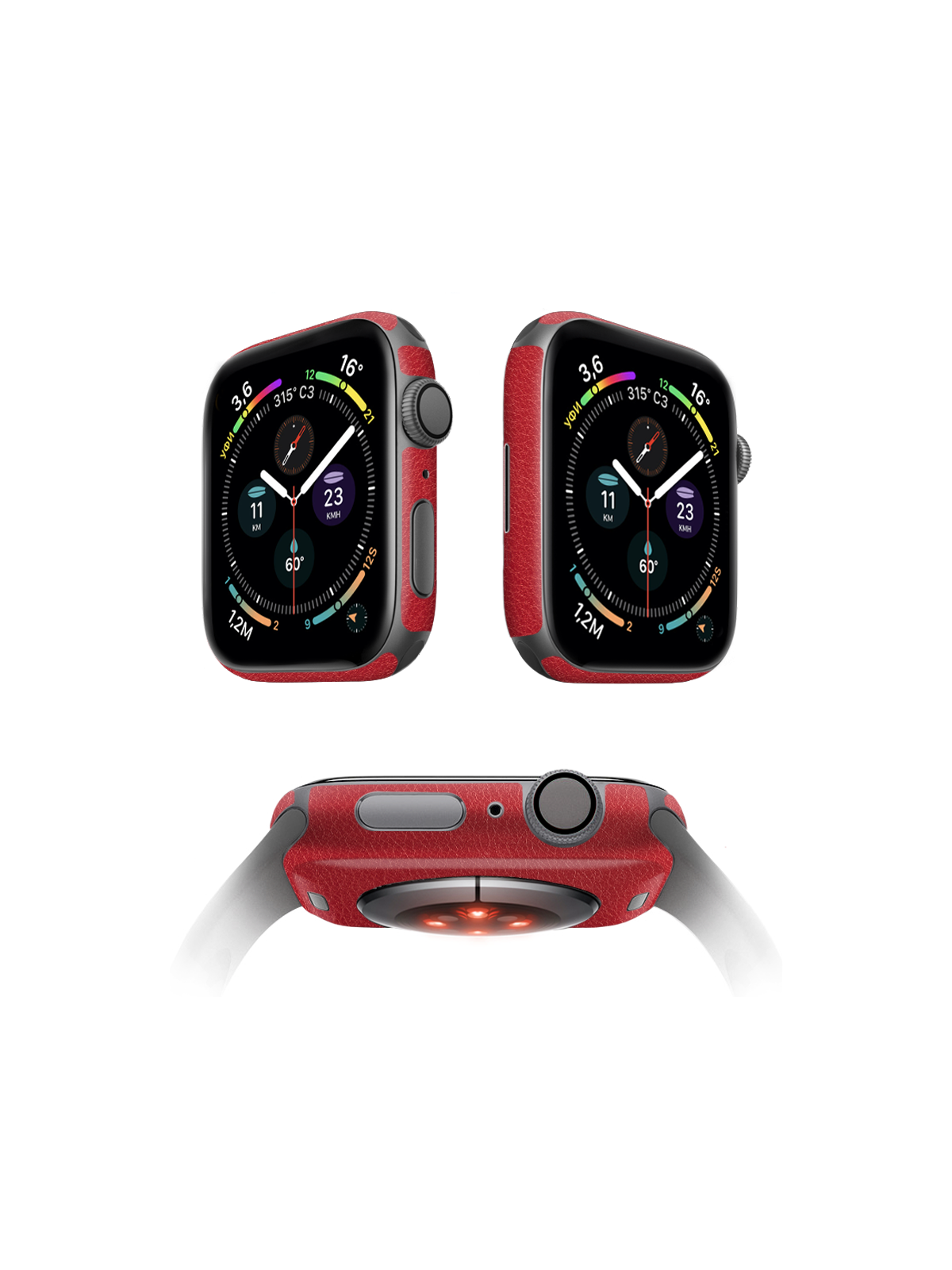 

Защитная пленка MOCOLL для корпуса Apple Watch серия 7 41mm (2шт) Кожа Красная