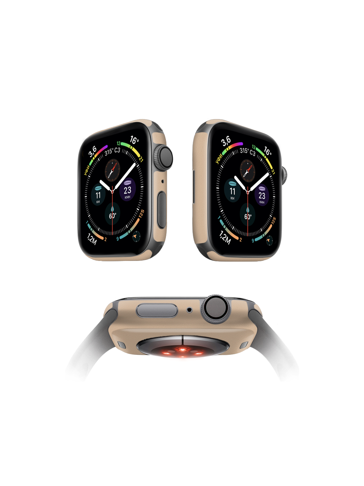 

Защитная пленка MOCOLL для корпуса Apple Watch серия 7 41mm (2шт) Кожа Белая