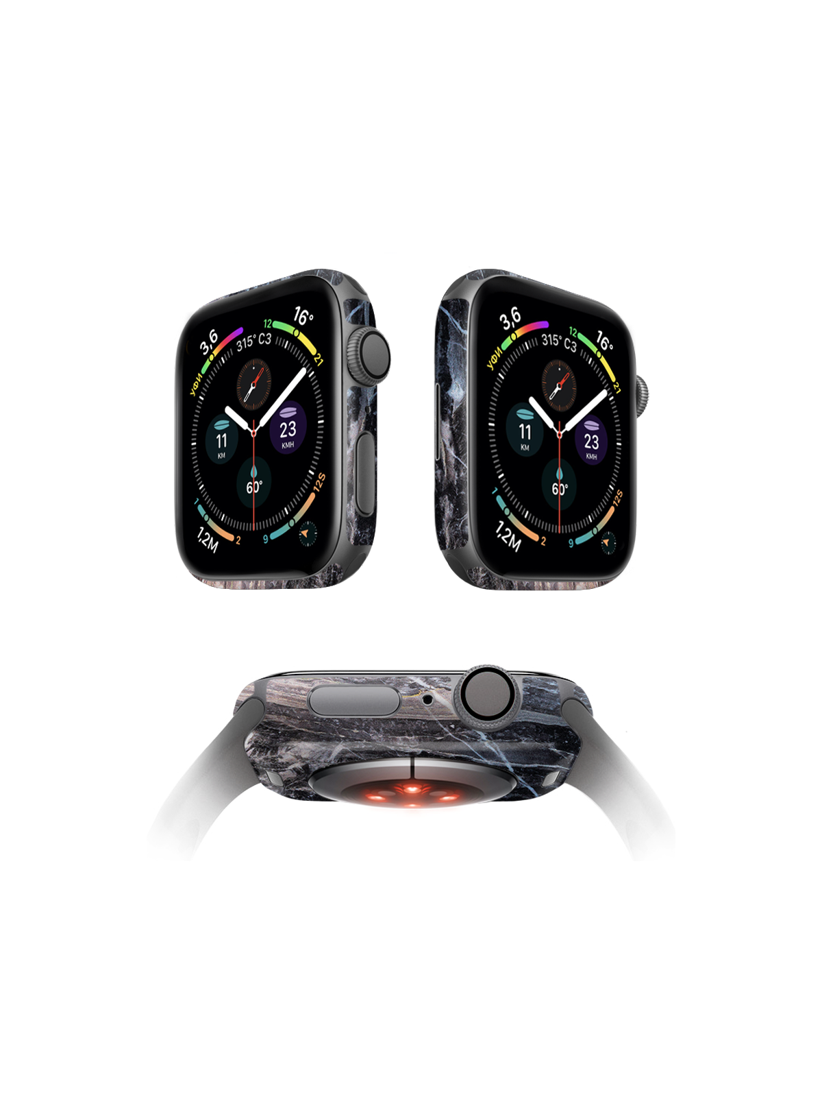 

Защитная пленка MOCOLL для корпуса Apple Watch серия 7 41mm (2шт) Камень Серый