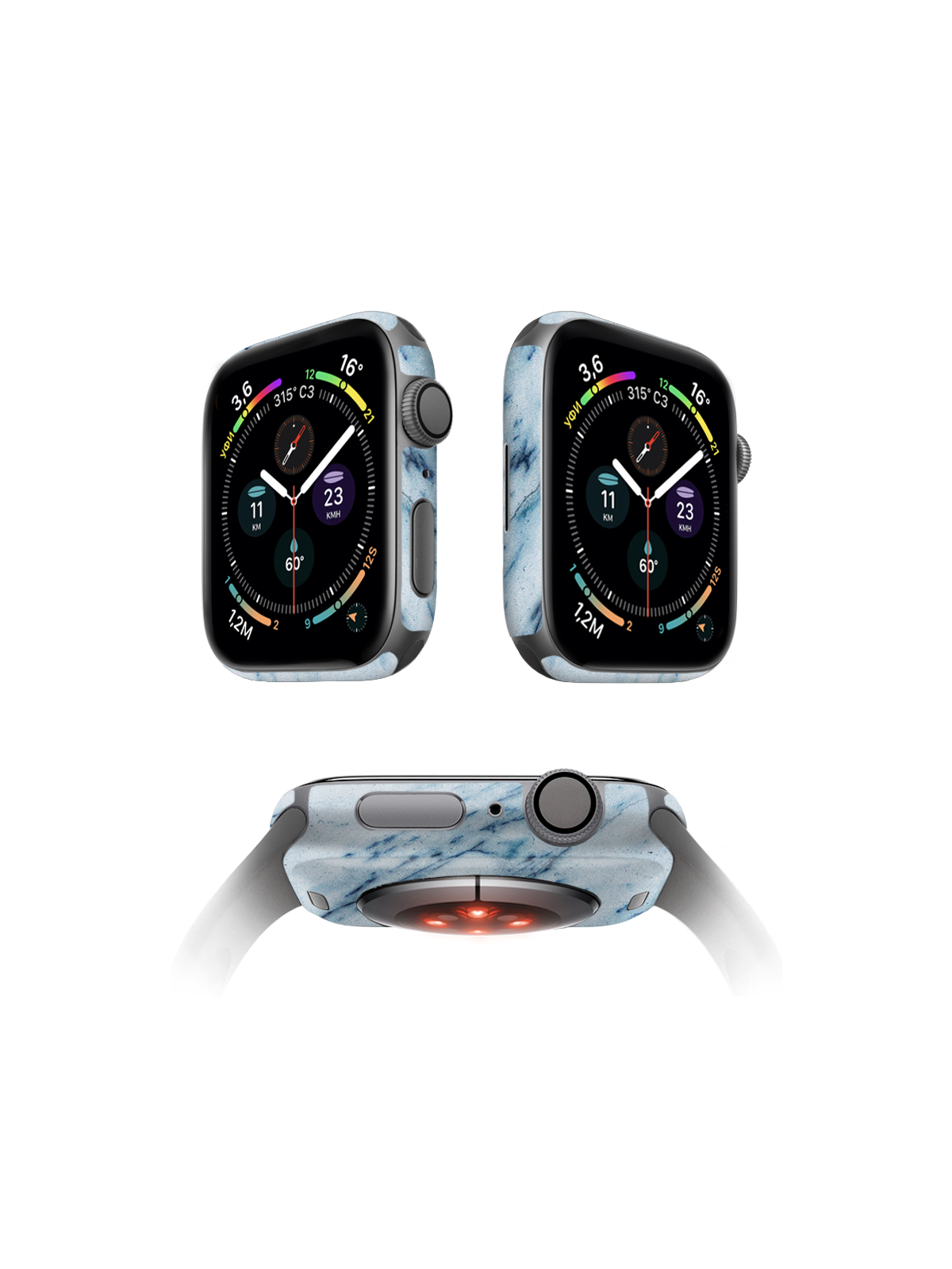 

Защитная пленка MOCOLL для корпуса Apple Watch серия 7 41mm (2шт) Камень белый Мрамор