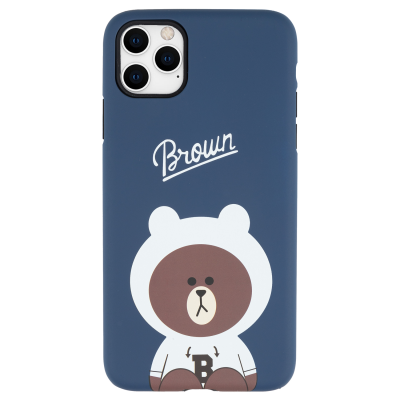 фото Чехол для iphone 11 pro max brown из серии line friends, navy blue