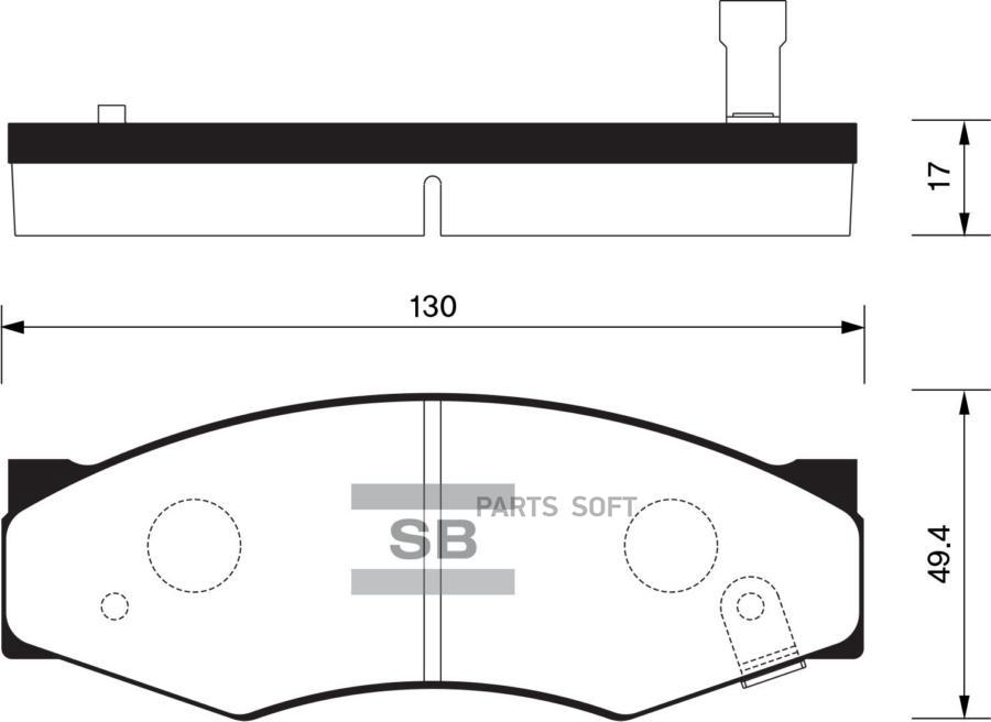 

Тормозные колодки Sangsin brake передние дисковые SP1095