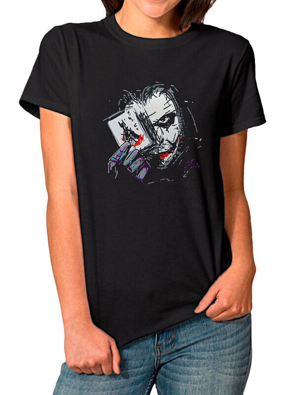 

Футболка женская Dream Shirts Джокер Женская 10009471 черная 3XL, Джокер Женская 10009471