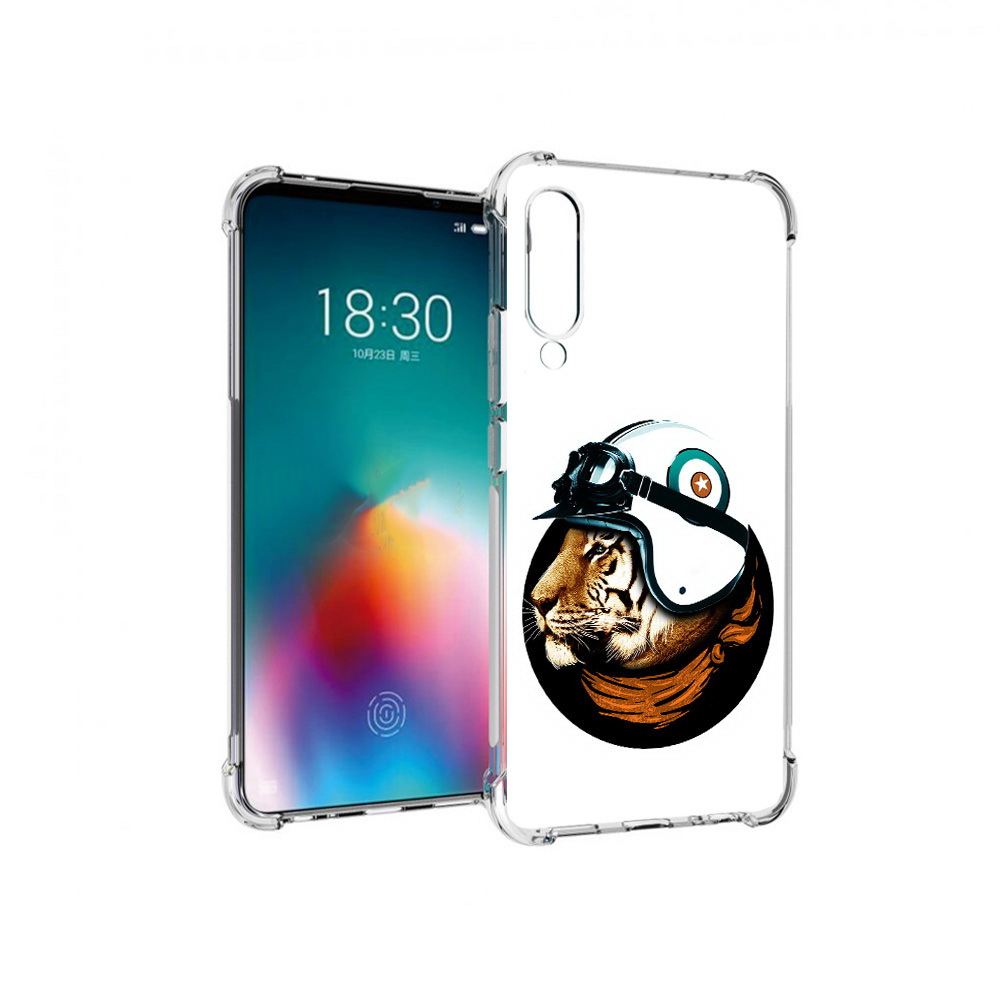 

Чехол MyPads Tocco для Meizu 16T Тигр в шлеме (PT144619.90.171), Прозрачный, Tocco