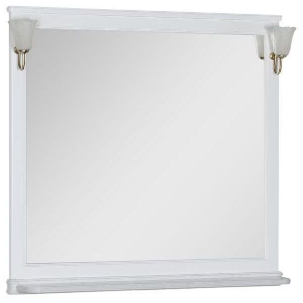 зеркало для ванной aquanet валенса 80 белое каркалет золото Зеркало Aquanet Валенса 110 белый