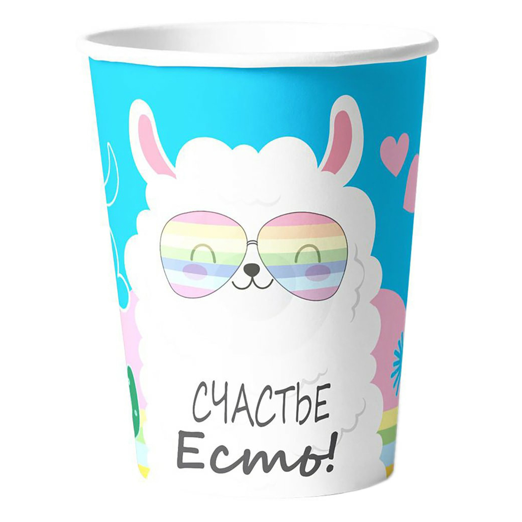 

Стаканы одноразовые ND Play Лама ламинированный картон 250 мл 6 шт.