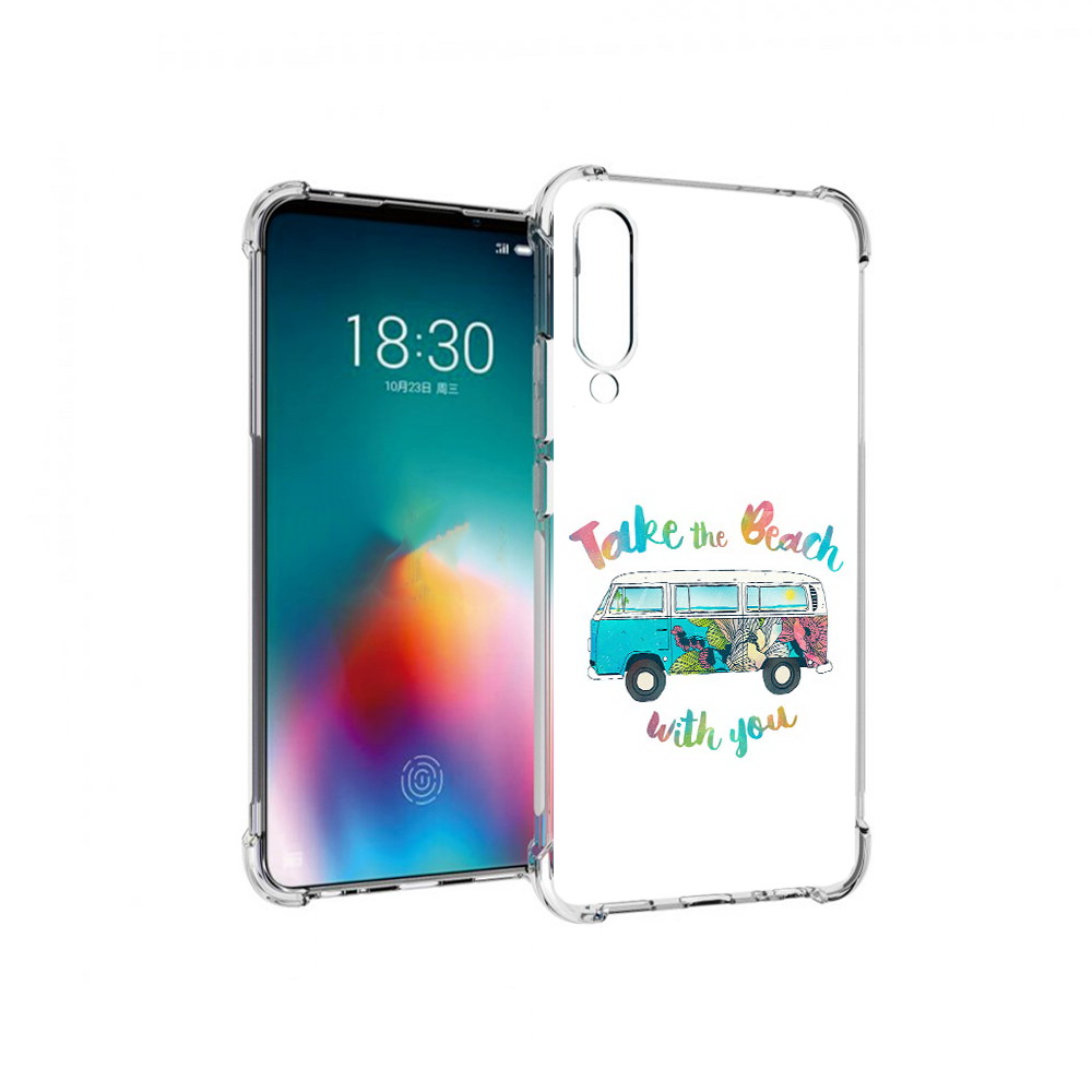 

Чехол MyPads Tocco для Meizu 16T Хиппи автобус (PT144619.90.190), Прозрачный, Tocco