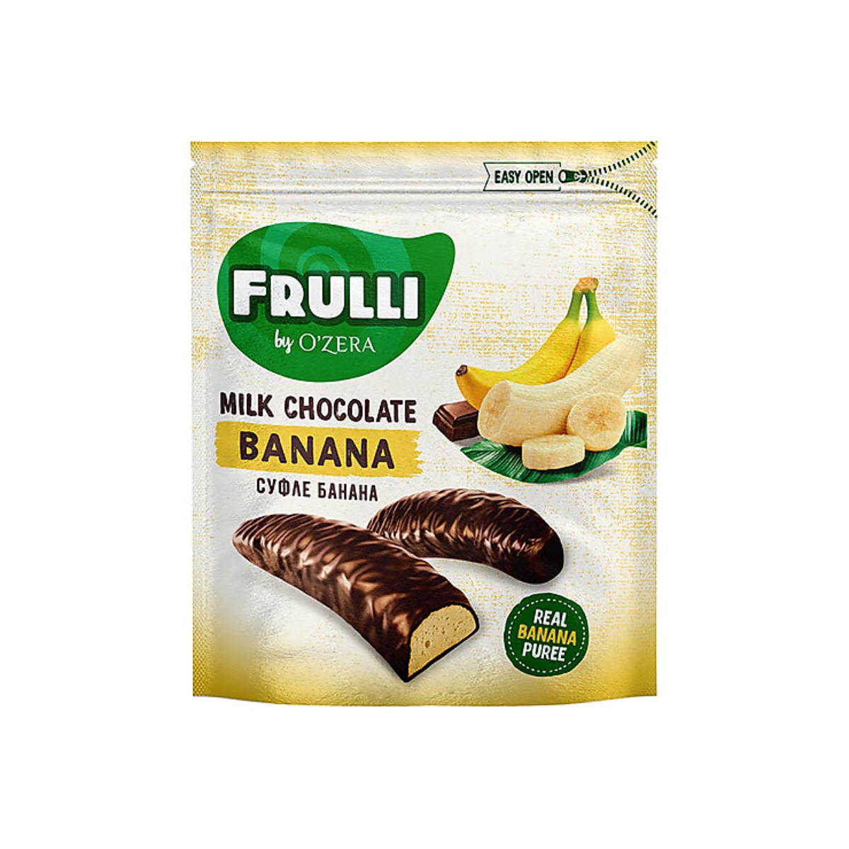 Конфеты O'Zera Frulli суфле банана в шоколаде, 3 шт по 125 г