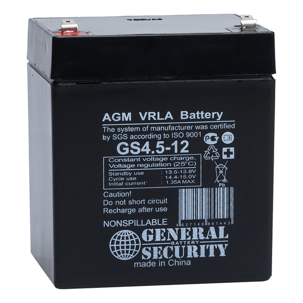 фото Аккумулятор для ибп general security gs 4.5-12 (12в 4.5ач / 12v 4.5ah)