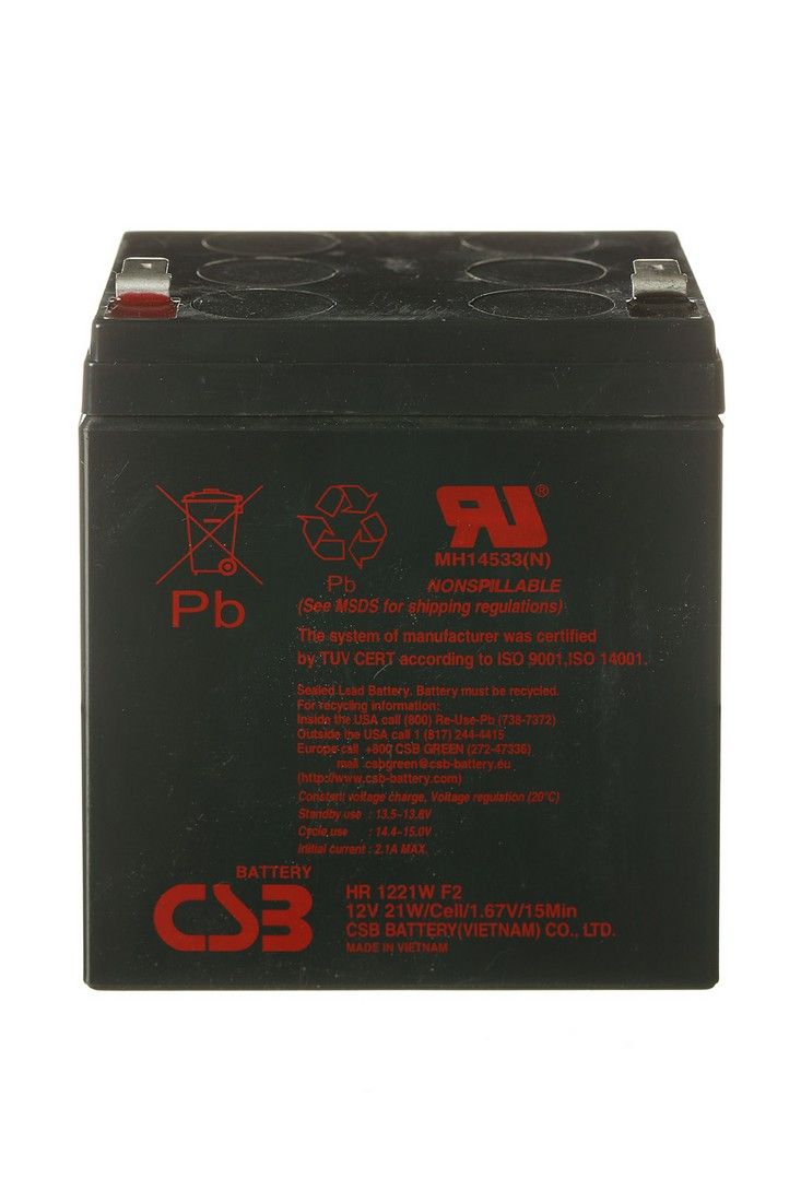 фото Аккумулятор для ибп csb hr 1221 w f2 (12в 5ач / 12v 5ah)