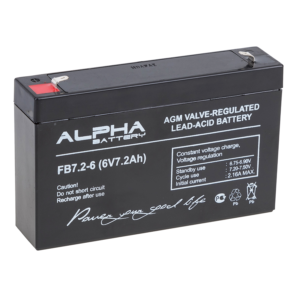 Свинцово-кислотный аккумулятор ALPHA BATTERY FB 72-6 6В 72Ач 1503₽