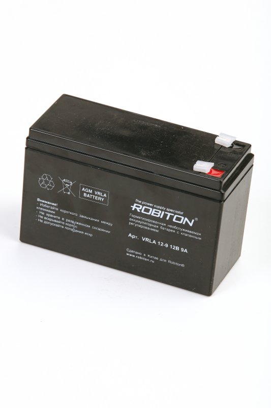 фото Аккумулятор для ибп robiton vrla12-9 (12в 9ач / 12v 9ah) для ибп