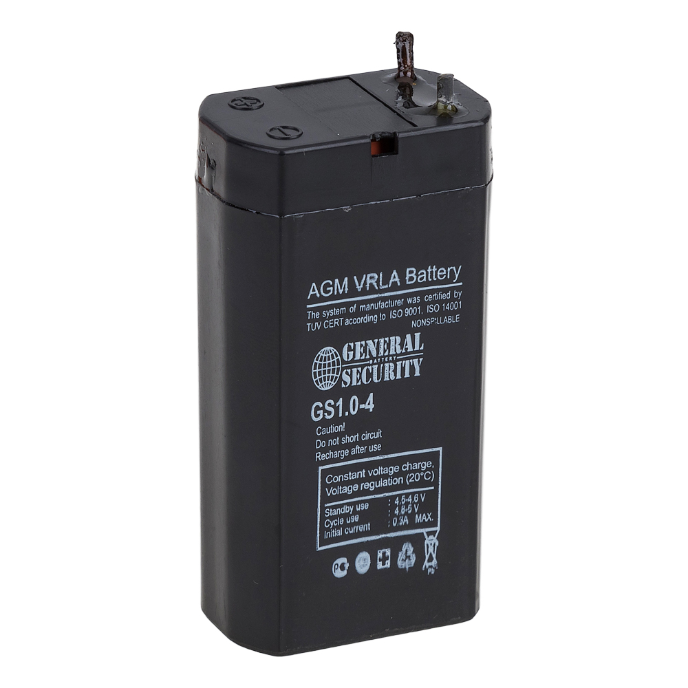 фото Аккумулятор для ибп general security gs 1-4 (4в 1ач / 4v 1ah) для фонаря