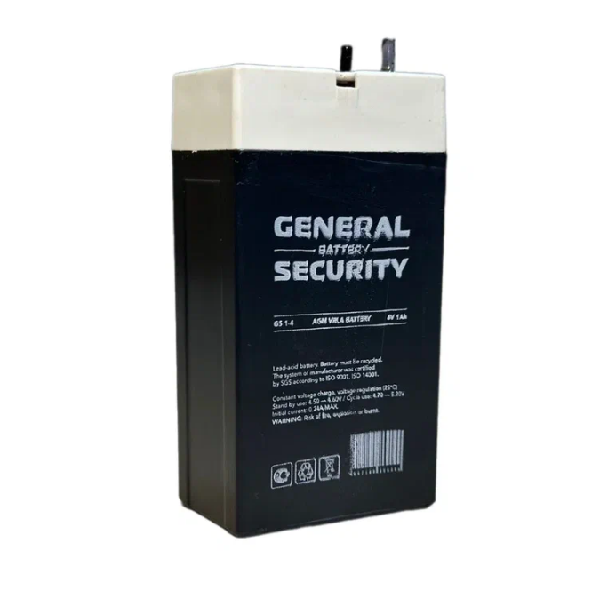 Аккумулятор  General Security GS 1-4 4В 1Ач / 4V 1AH