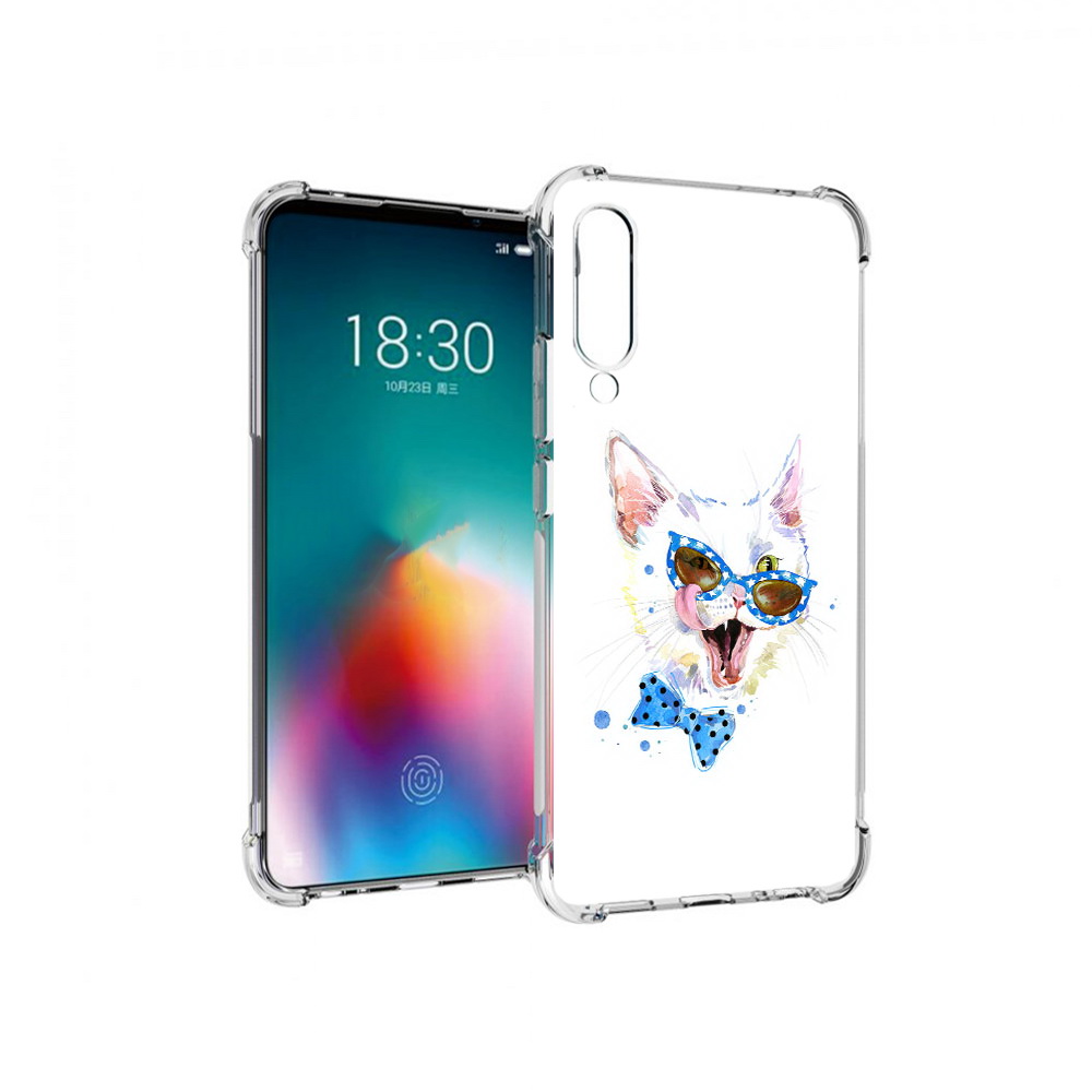 

Чехол MyPads Tocco для Meizu 16T белый кот (PT144619.90.229), Прозрачный, Tocco