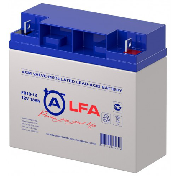 фото Аккумулятор для ибп alpha battery fb 18-12 (12в 18ач / 12v 18ah) alfa battery