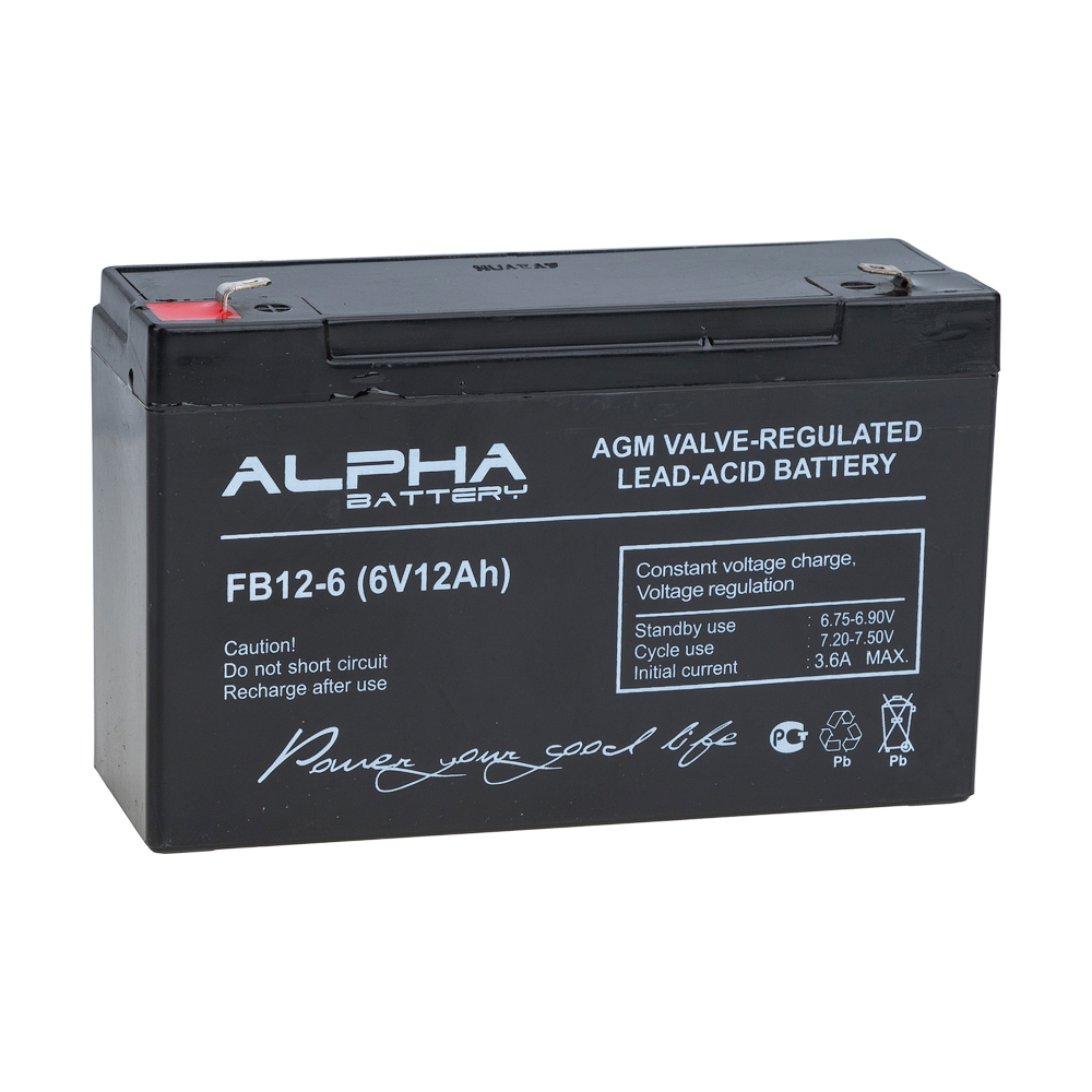 фото Аккумулятор для ибп alfa battery fb 12-6 (6в 12ач / 6v 12ah)